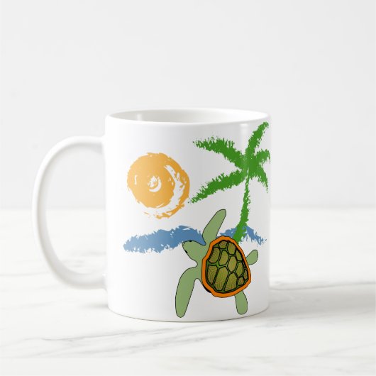 Mug de tortue tropicale (Gauche)