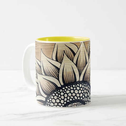 Mug de tournesol jaune (Devant gauche)