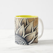 Mug de tournesol jaune (Devant droit)