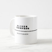 Mug de travail avec nom (Devant gauche)
