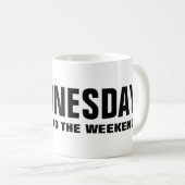 Mug de travail drôle du mercredi (Devant droit)
