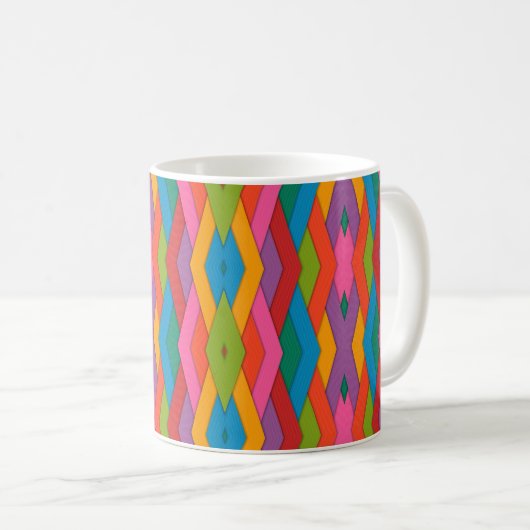 Mug de triangles colorés (Devant droit)