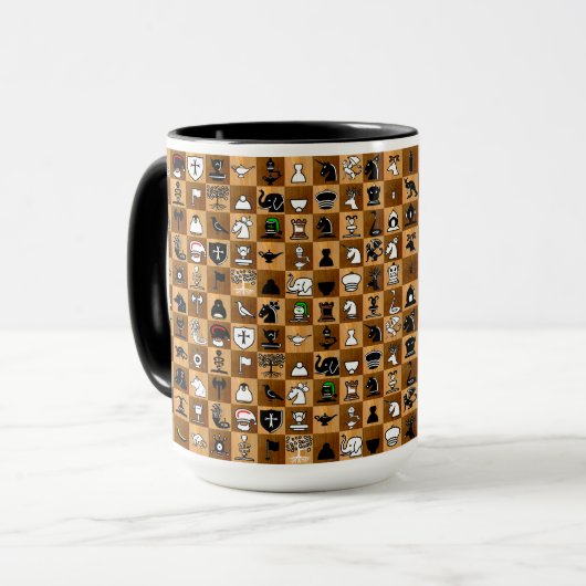 Mug de tuiles d'échecs (Devant gauche)