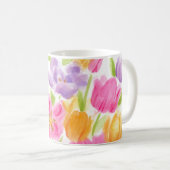 Mug de tulipes brillantes et belles (Devant droit)