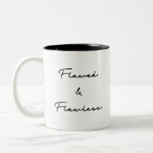 Mug de typographie noire simple "Flawless & Flawle (Gauche)