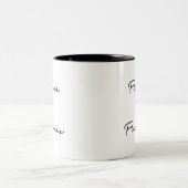 Mug de typographie noire simple "Flawless & Flawle (Centre)