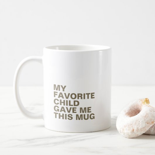 Mug de typographie personnalisée avec initiale (Avec donut)