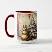 Mug de vacances arbre de Noël bonhomme de neige en (Gauche)