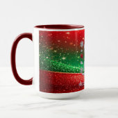 Mug de vacances bonhomme de neige Strass (Gauche)