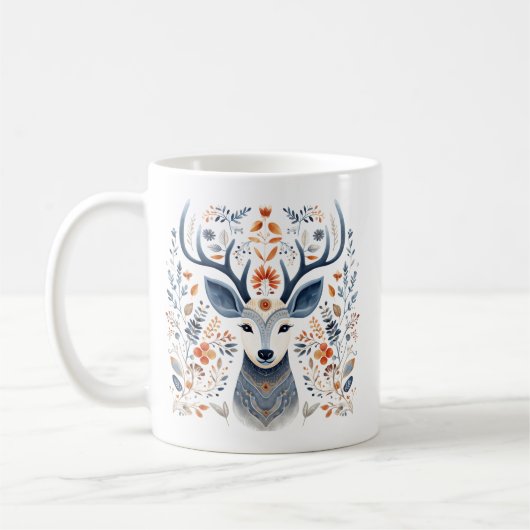Mug de vacances Cerf d'hiver (Gauche)