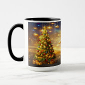 Mug de vacances d'arbre de Noël décoré (Gauche)