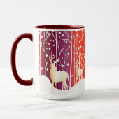Mug de vacances enneigé de renne (Gauche)