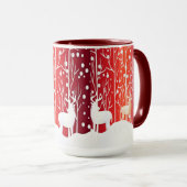 Mug de vacances enneigé de renne (Devant droit)