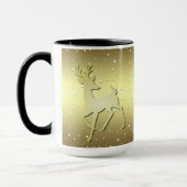 Mug de vacances enneigé de Renne Doré (Gauche)