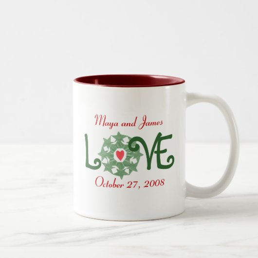 Mug de vacances flocon de neige d'amour (Droit)