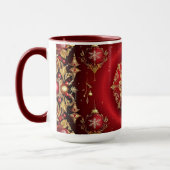 Mug de vacances Ornements Décoratifs Rouges (Gauche)