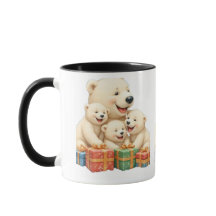 Mug de vacances pour famille d'ours polaires Mug b