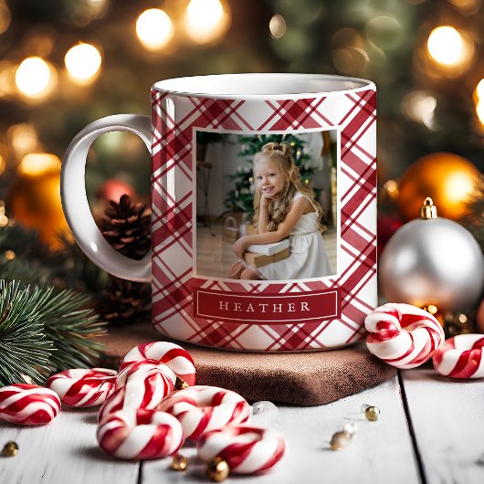 Mug de vacances rouge et blanc