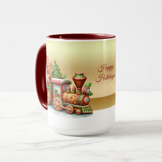 Mug de vacances Train en pain d'épices (Devant gauche)