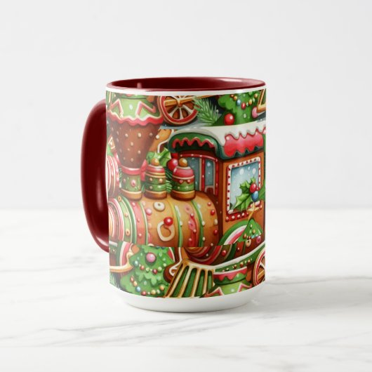 Mug de vacances Train en pain d'épices (Devant gauche)