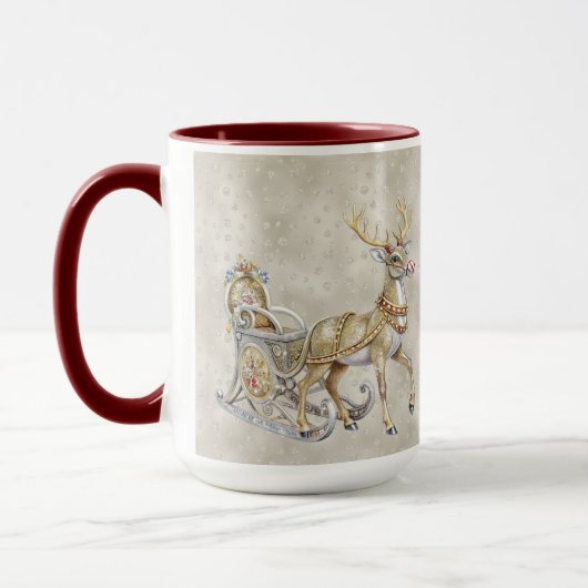 Mug de vacances traîneau de rennes (Gauche)