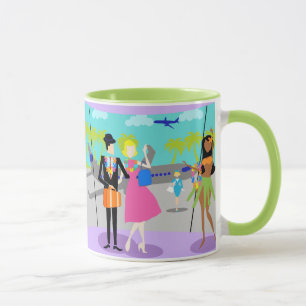 Mug de vacances tropicale rétro