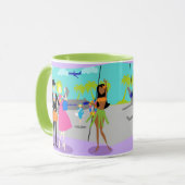 Mug de vacances tropicale rétro (Devant gauche)
