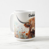 Mug de vache Highland personnalisé (Devant gauche)