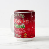 Mug de veille du film de Noël, Mug de Noël (Devant gauche)