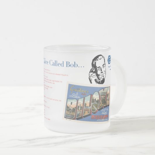 Mug de verre décongelé : Alice appelle Bob (Devant droit)