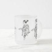 Mug de verre givrée : Statue grecque antique (Devant droit)