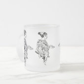 Mug de verre givrée : Statue grecque antique (Devant gauche)