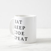 Mug de vie du programmeur - Manger le code du somm (Devant gauche)