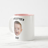 Mug de visage de bébé personnalisé, Mug de nouveau (Devant gauche)