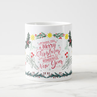 Mug de vœux de fête de Noël