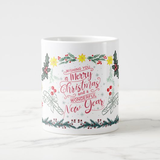 Mug de vœux de fête de Noël (Devant)