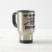 Mug De Voyage 10ème Division d'infanterie - montagne - fusils (Devant gauche)