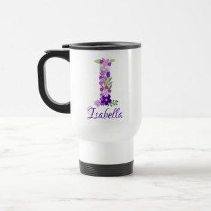 Mug De Voyage 15 oz Lavande Purple Monogrammed Café Voyage