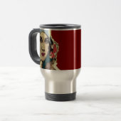 Mug De Voyage 1920s Lady in a Blue Hat Burgundy (Devant gauche)