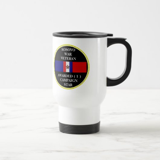 MUG DE VOYAGE 1 ÉTOILE DE CAMPAGNE KOSOVO WAR VETERAN (Droite)