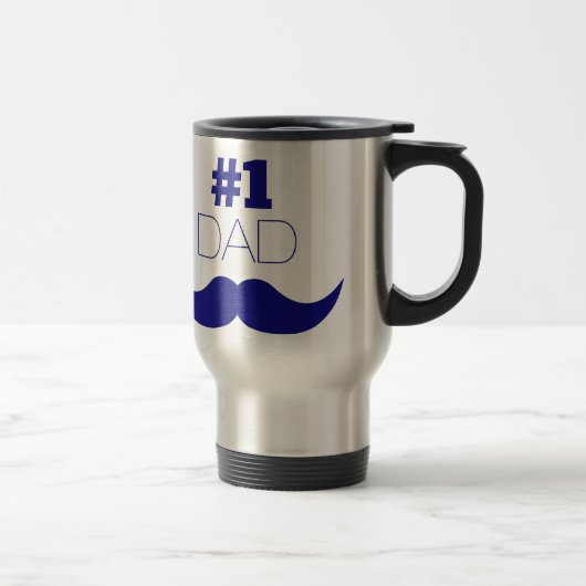 Mug De Voyage #1 Papa Blue Mustache (Droit)