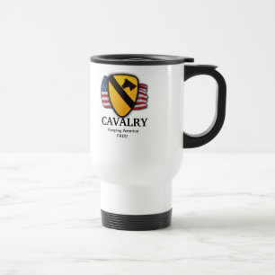Mug De Voyage 1re cavalerie vétérans de l'aviation de combat vét