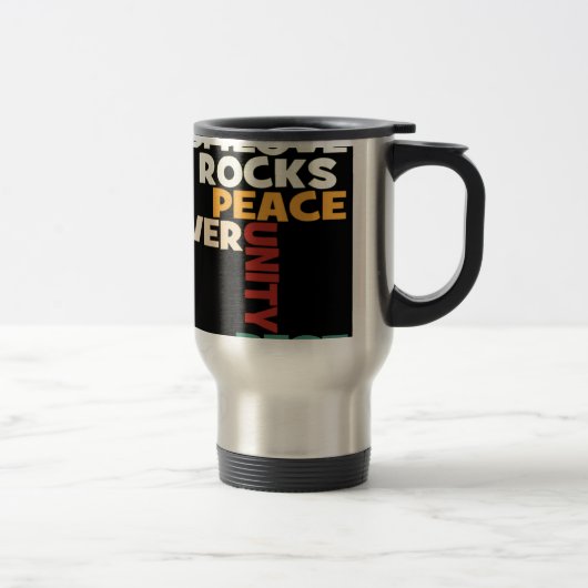 Mug De Voyage 2014 Love Rocks Peace Art Imprimer (Droit)