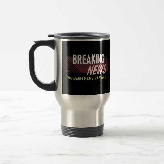 Mug De Voyage 20 Anniversaire du travail Vingtième employé (Gauche)