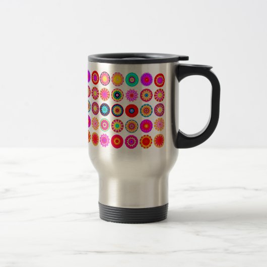 Mug De Voyage 25 Mandalas fractales - Customisé (Droit)