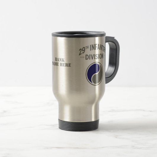Mug De Voyage 29e division d'infanterie Militaire américain (Devant droit)