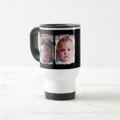 Mug De Voyage 2 photo custom text white black (Devant gauche)