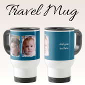 Mug De Voyage 2 photo custom text white blue