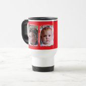 Mug De Voyage 2 photo custom text white red (Devant gauche)