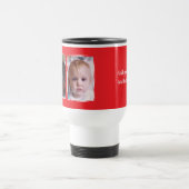 Mug De Voyage 2 photo custom text white red (Centre)